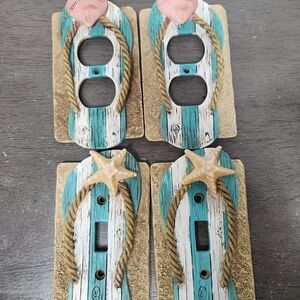 Coastal Starfish and Shell Light Switch Covers